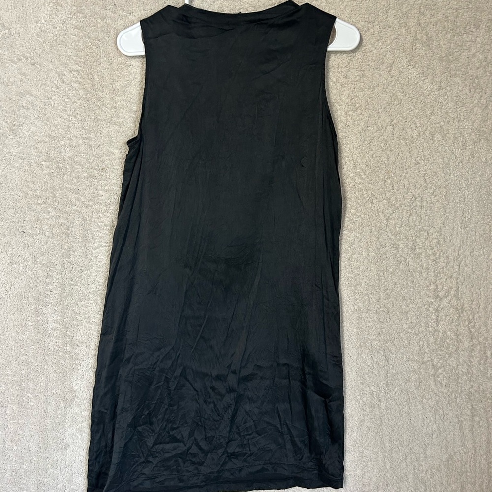 T-bags Women’s Black Silk Mini Dress Size Medium. Classic LBD Sexy - Picture 5 of 7